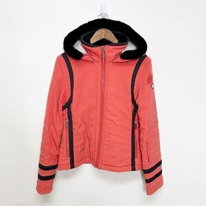 SPYDER XLT Hooded Softshell Ski Jacket Coral Pink Size 10